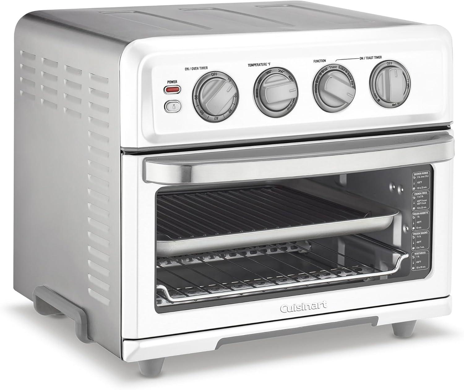 White Air Fryer Toaster Oven with Grill and Convection