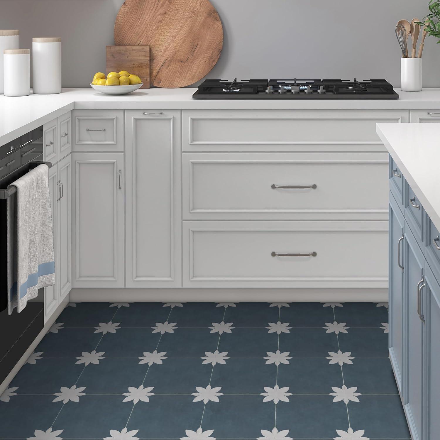 9'' x 9'' x 4mm SPC Peel & Stick Floor Tile Luxury Vinyl Flooring