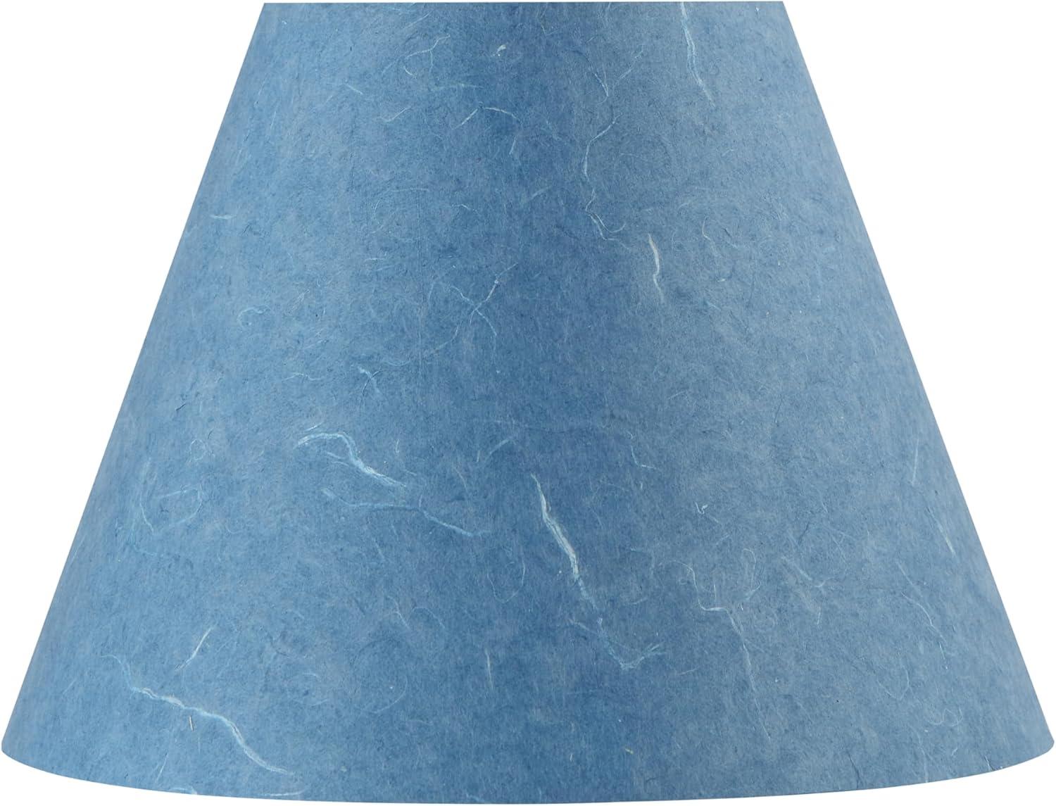 Mix and Match 9 in. Pigeon Blue Washi Paper Empire Lamp Shade with Spider Fitter