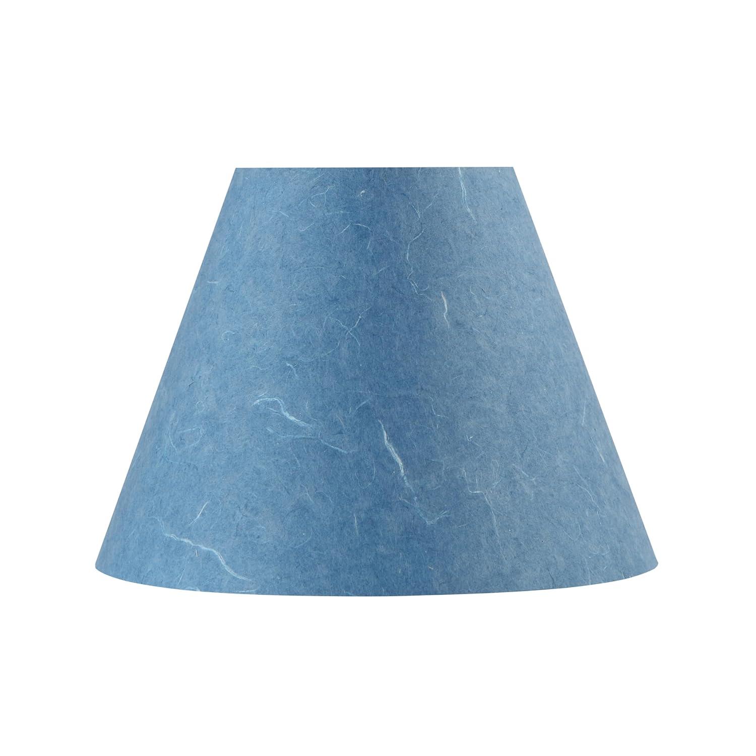 Mix and Match 9 in. Pigeon Blue Washi Paper Empire Lamp Shade with Spider Fitter