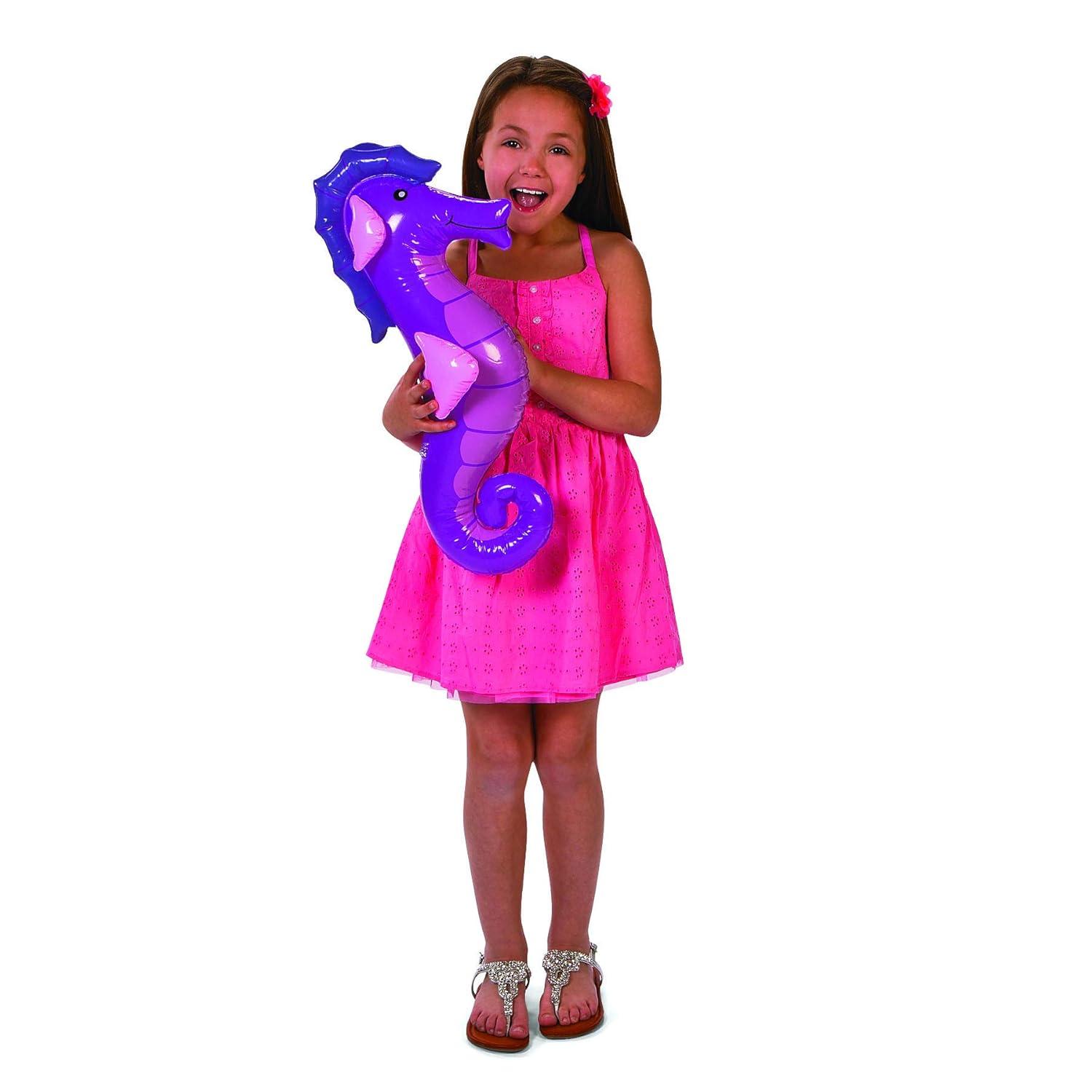 Fun Express Large Under The Sea Inflatables Party Favors and Decor, Includes a Whale, Dolphin, Octopus, Shark, Rainbow Fish, and Sea Horse - VBS Vacation Bible School Supplies/Decor 6 Pieces