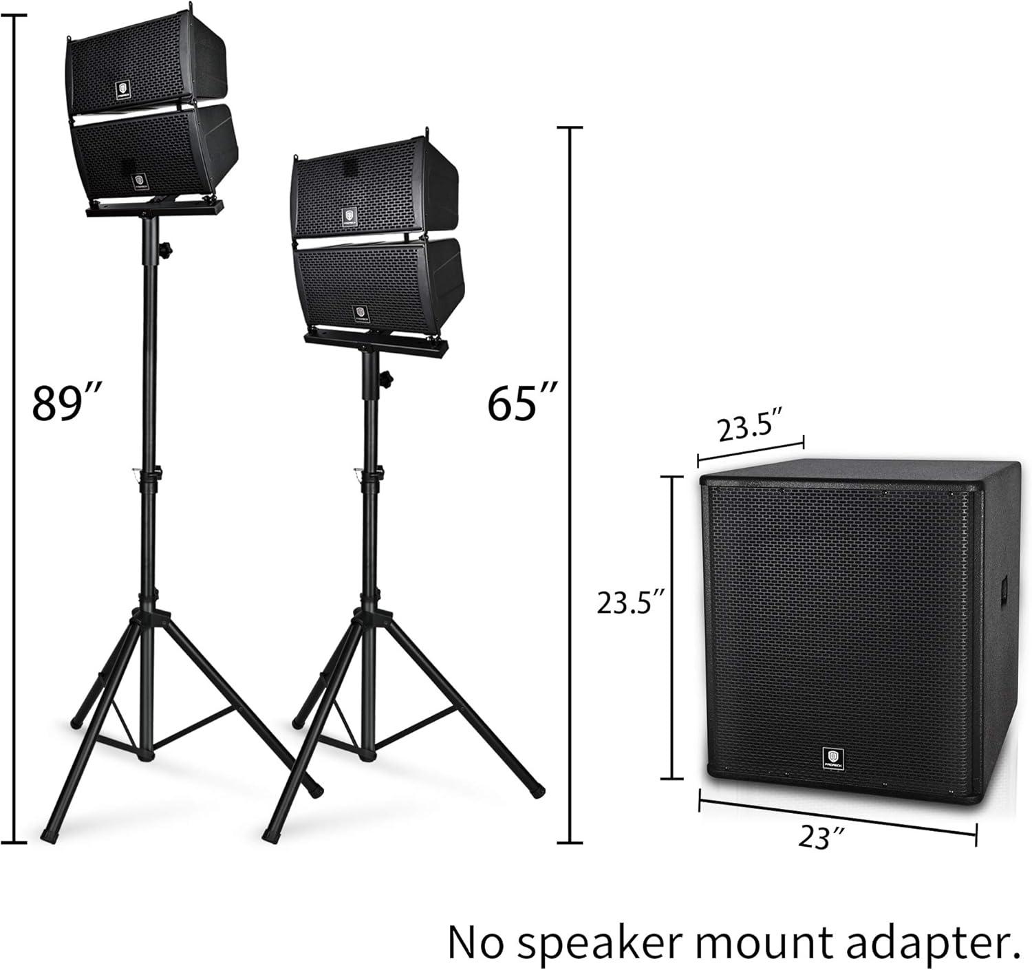 PRORECK Black 18-inch 4000W DJ/PA Speaker System with Bluetooth