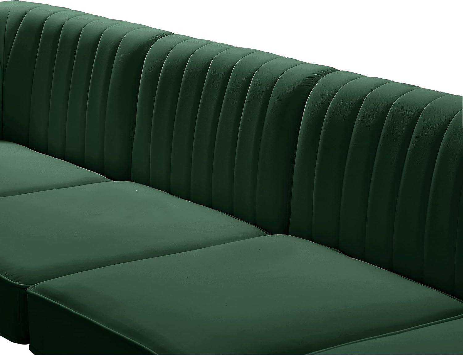 Meridian Furniture Alina Green Velvet Corner Chair
