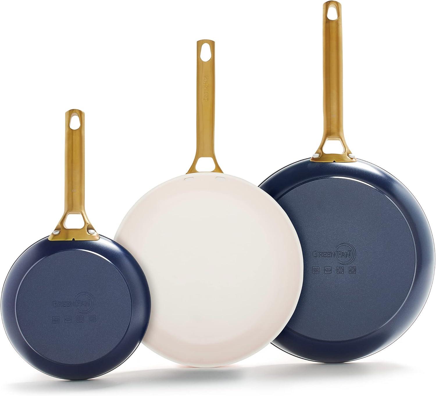 GreenPan Reserve Healthy Ceramic Nonstick, 8", 10" And 12" Frypan Set