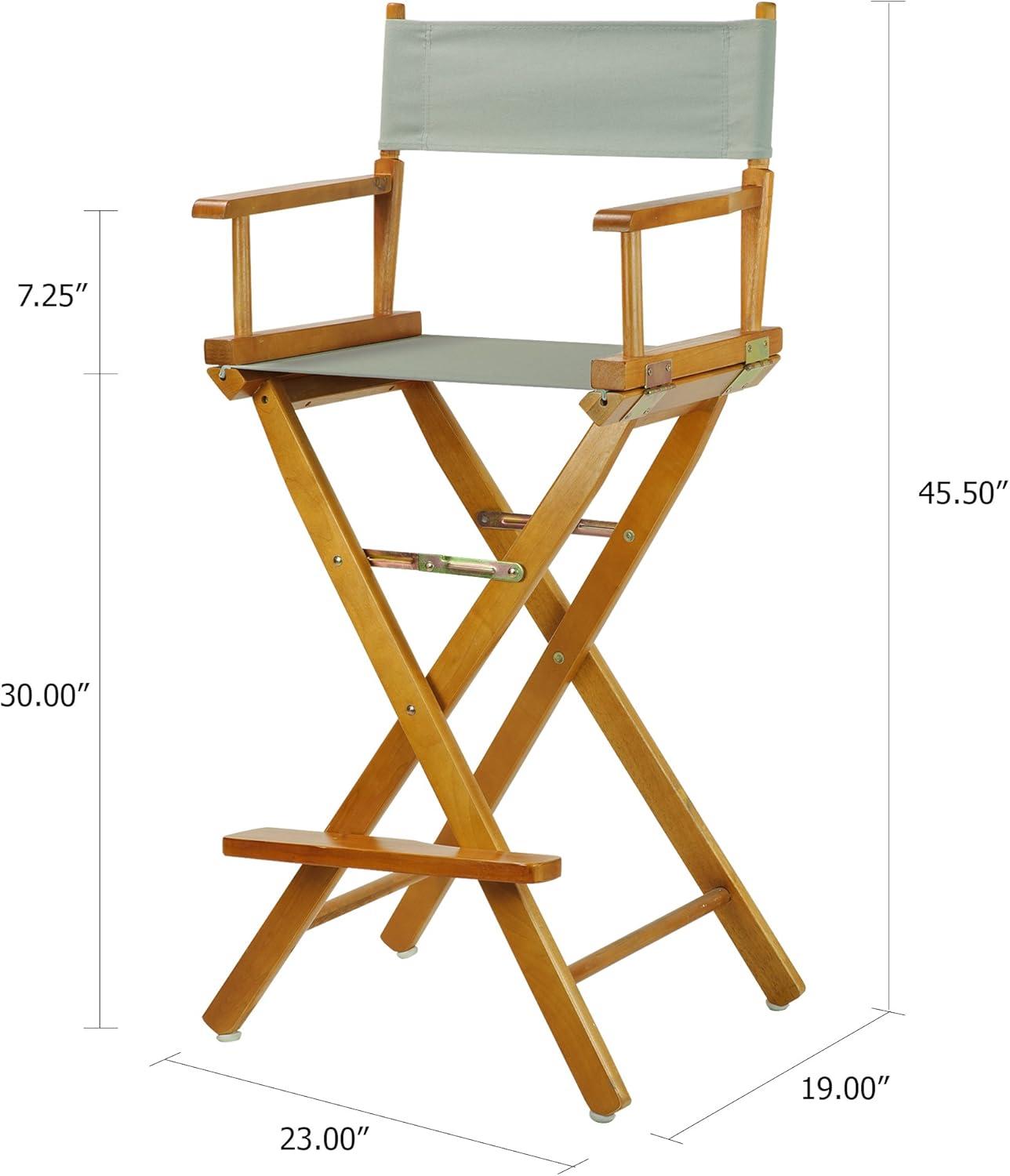 "30" Director's Chair Honey Oak Frame-Gray Canvas"