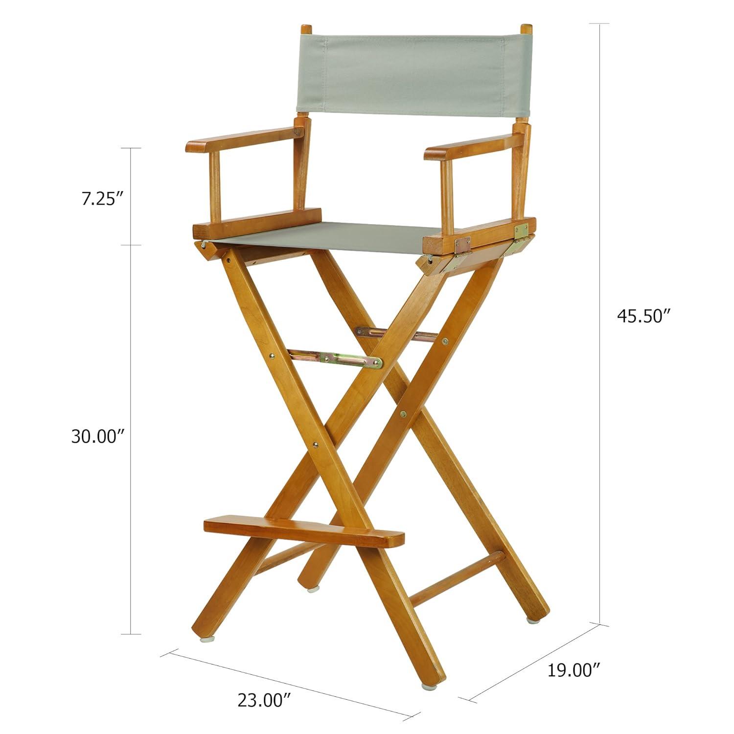 "30" Director's Chair Honey Oak Frame-Gray Canvas"