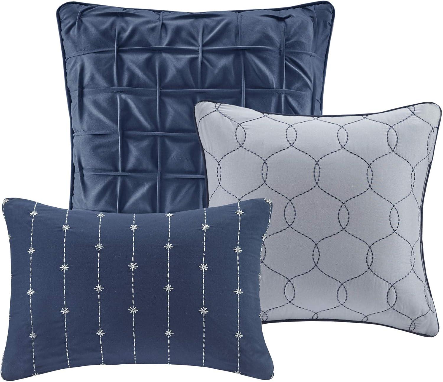 Madison Park Walter 7 Piece Printed Weave Seersucker Comforter Set