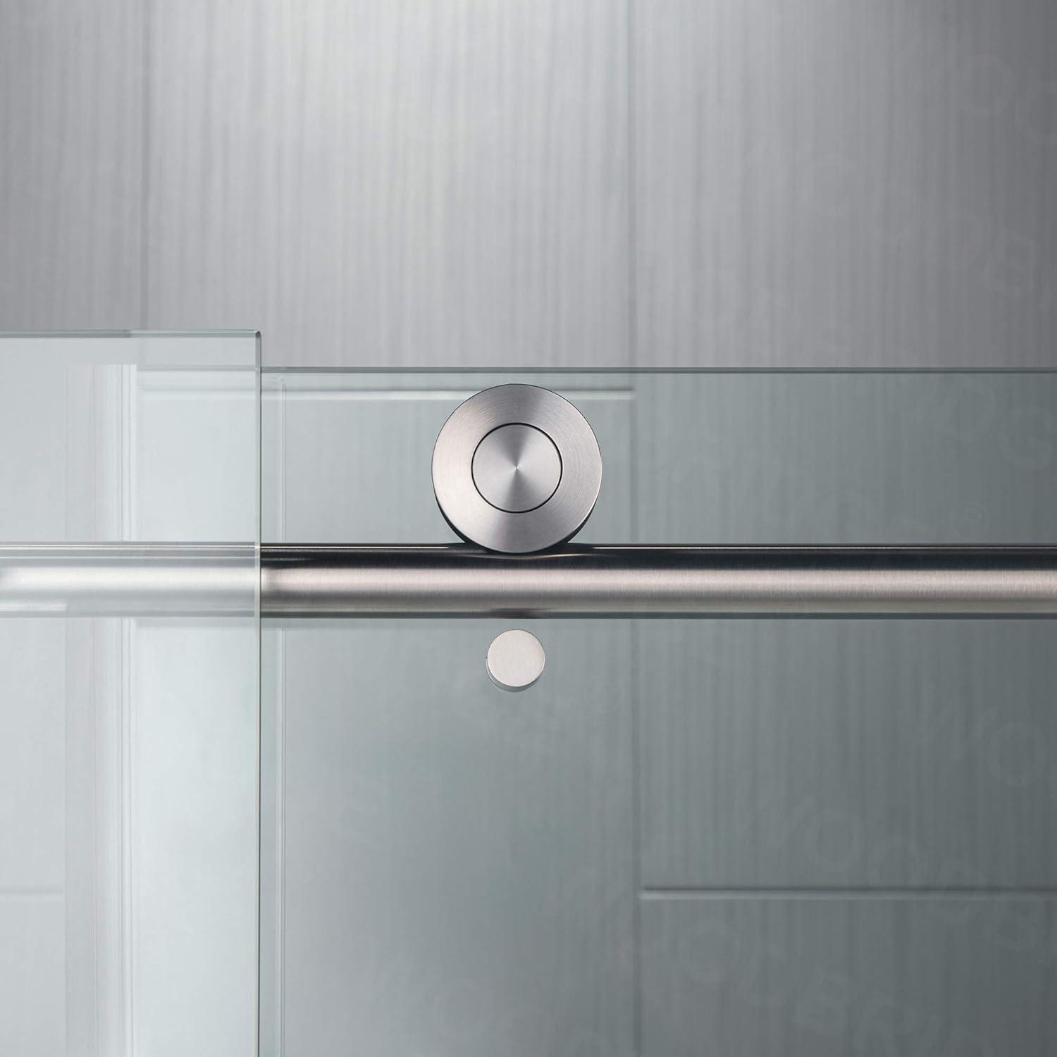 WoodBridge 56-60x76" Double Sliding Shower Door with 3/8" Thickened Upgrade Tempered Glass | Stainless Steel Hardware | Safe, Explosion-Resistant, Clear & Stylish, Sturdy & Durable  SDD6076-B