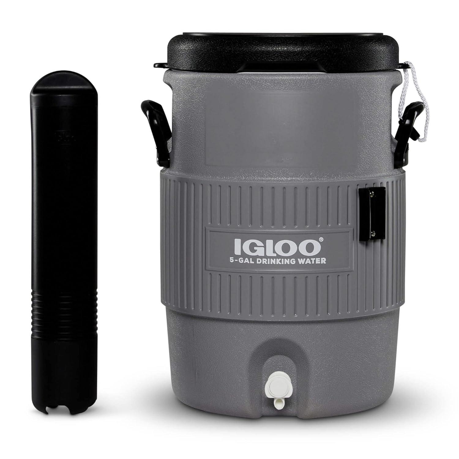 Igloo Sports Cooler Water Beverage Dispenser, Insulated 5 & 10 Gallon Water Cooler, Insulated Drink Dispenser with Spout, Portable Handwashing Stations
