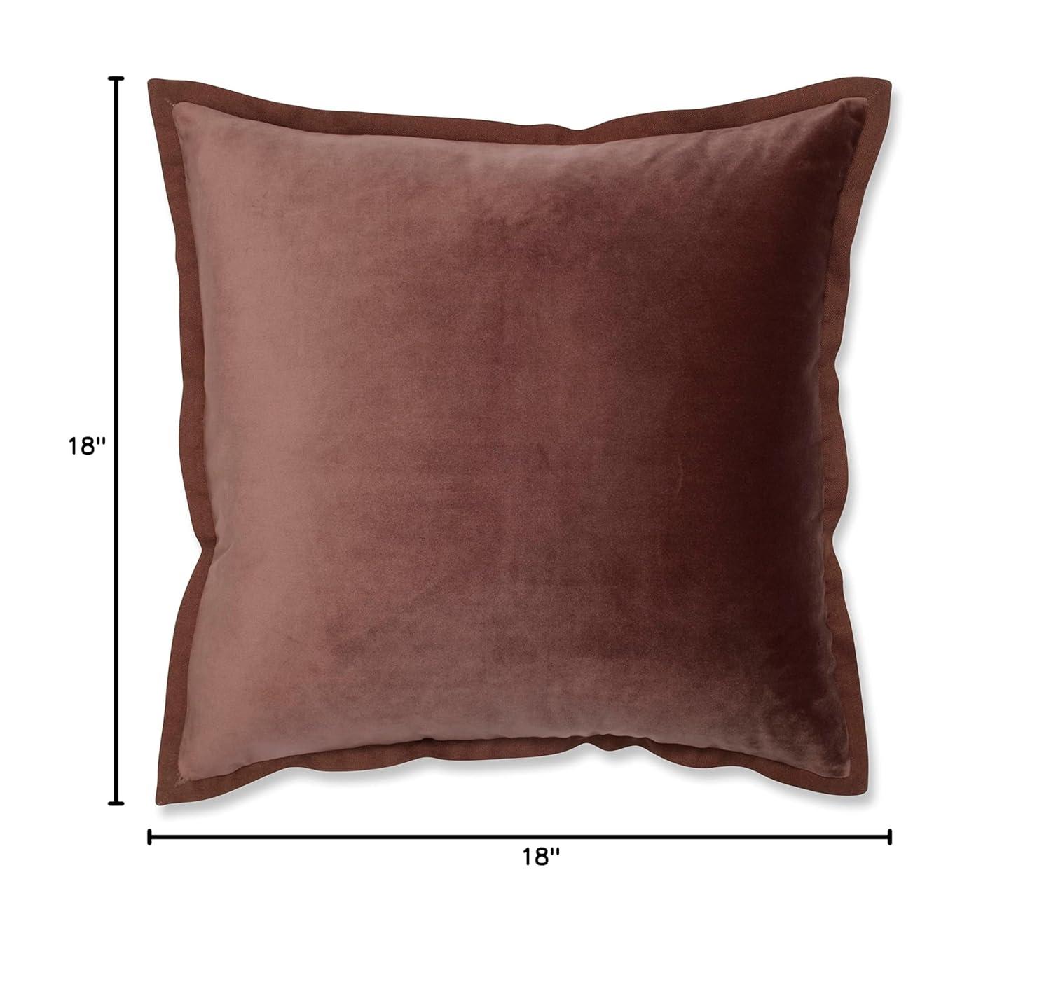 Pillow Perfect Flange Loden Velvet Down Blend Throw Pillow