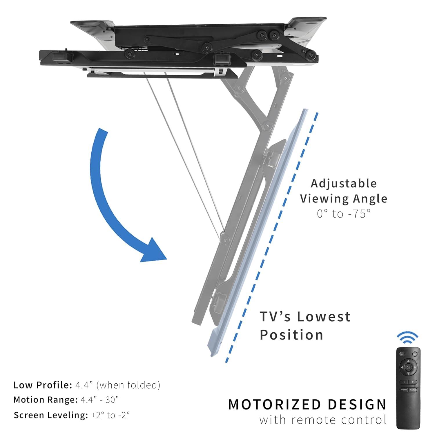 Vivo VIVO Motorized Flip Down Ceiling TV Mount for 40" to 85" Screens