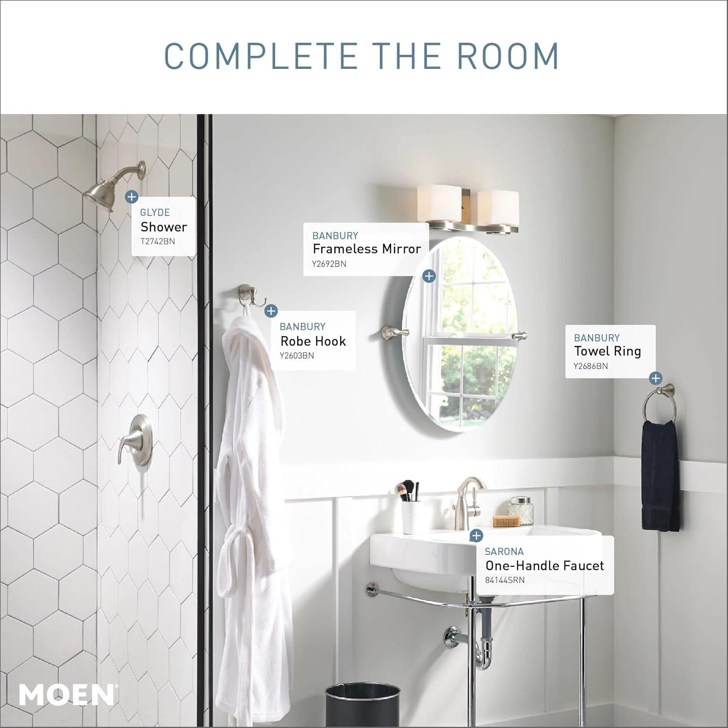 Moen Sarona Single Hole Bathroom Faucet with Drain Assembly and Optional Deckplate