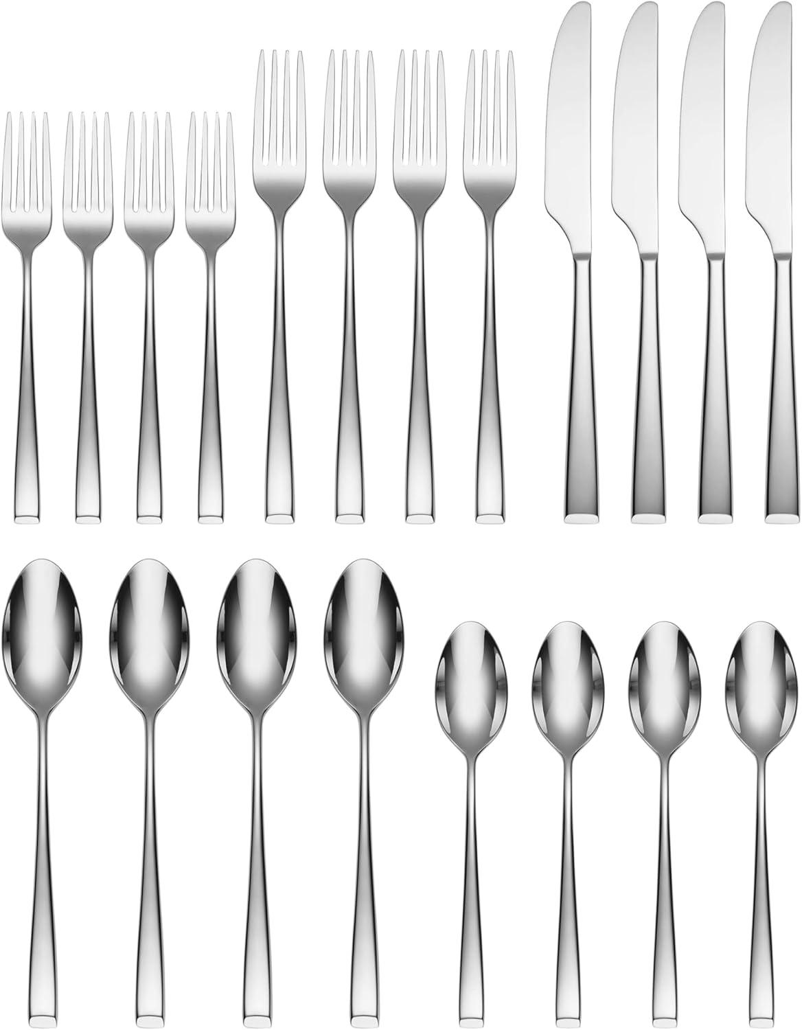 Marlise Mirror 20-Piece Stainless Steel Flatware Set