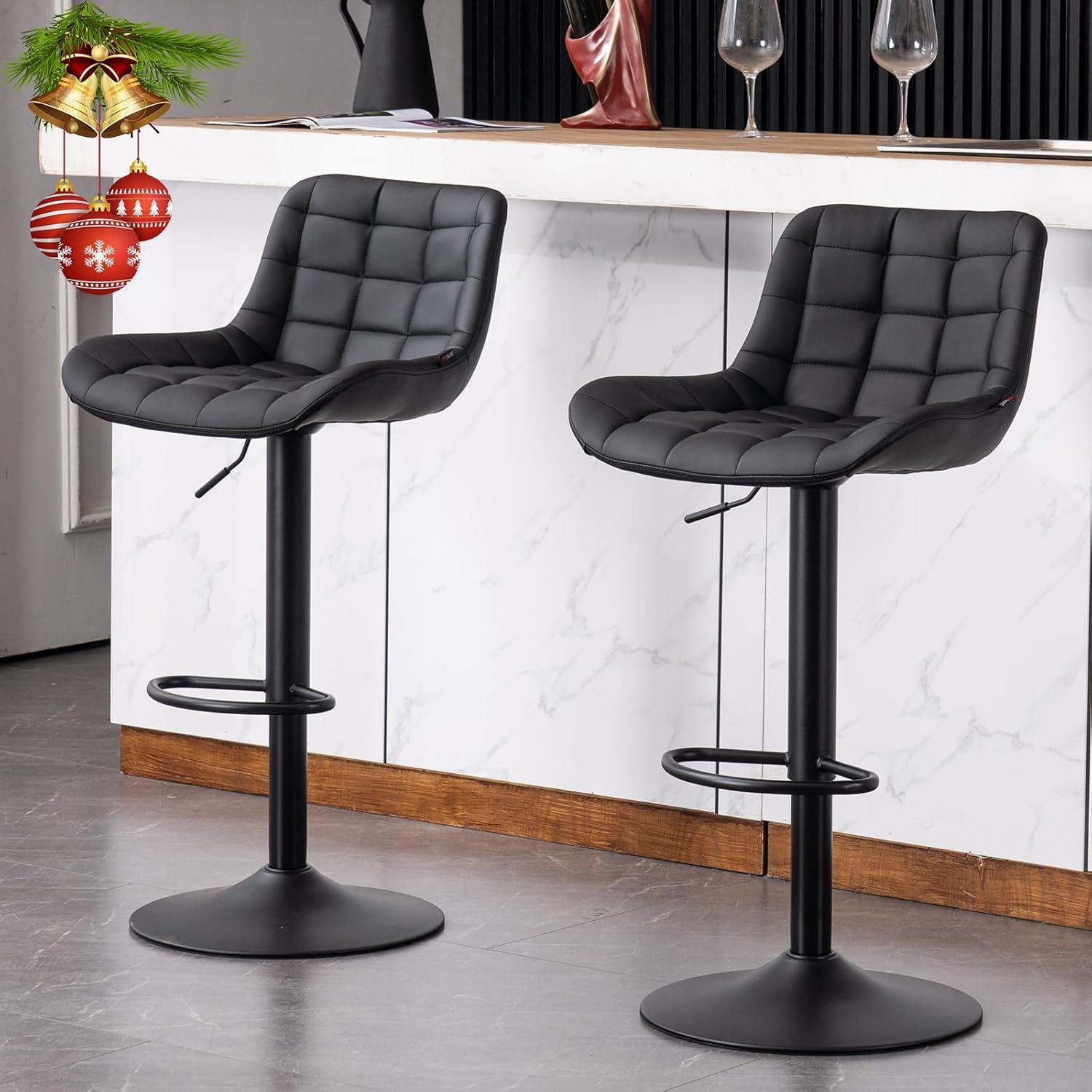 Kidol & Shellder Green Bar Stools Set of 2 Modern Kitchen Island Barstool