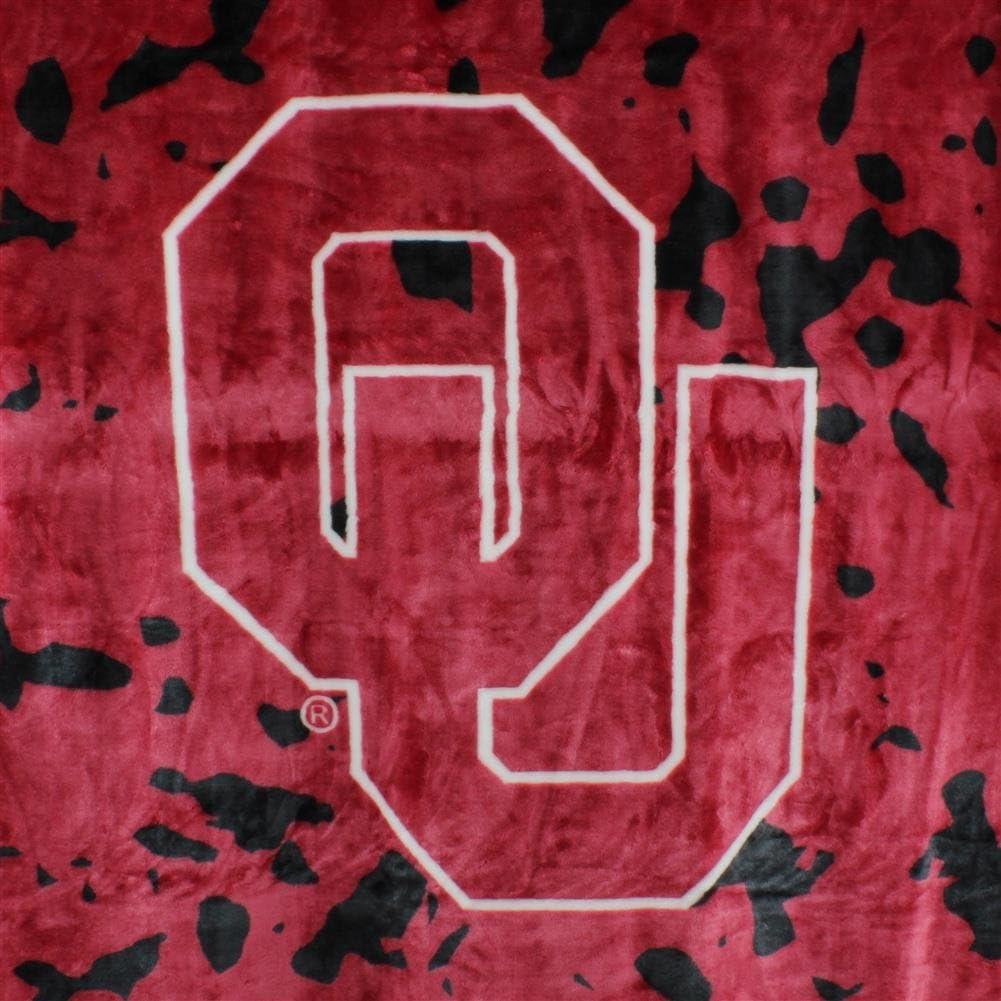 Oklahoma Sooners Red and Black Knitted Throw Blanket