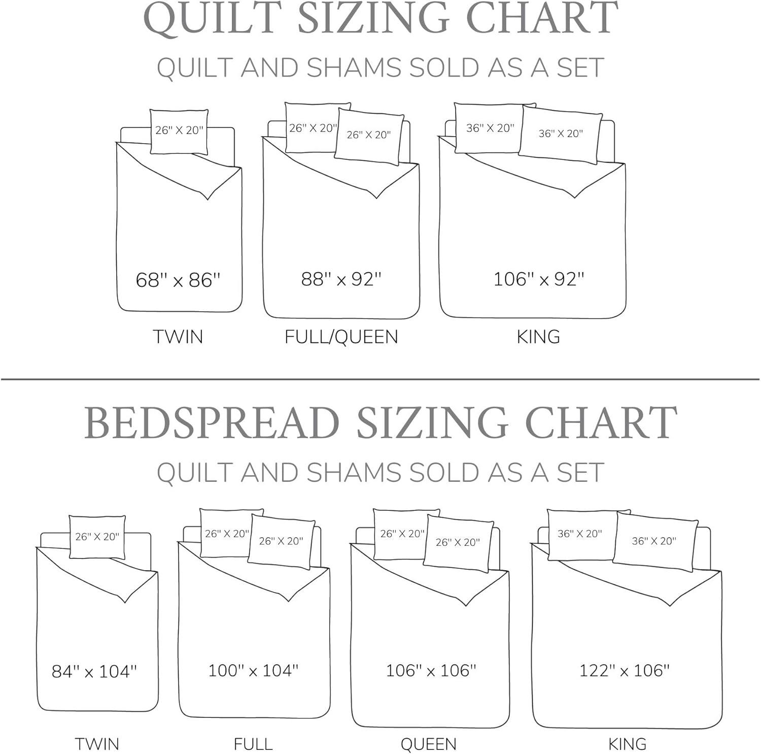 Mills Waffle Charcoal Quilt Set - One Full/Queen Quilt and Two Standard Shams - Levtex Home