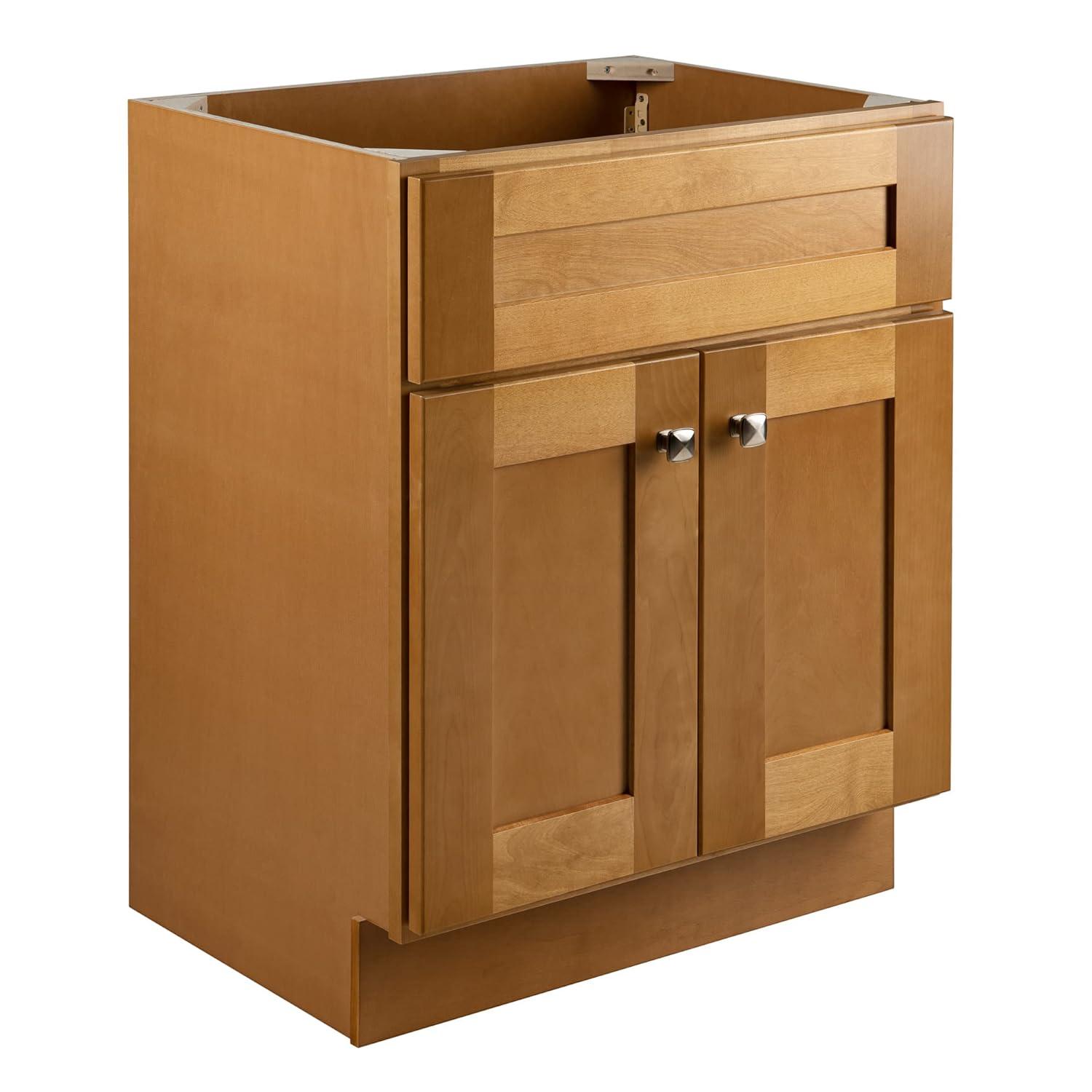 Design House Brookings 24 Inch Bathroom Vanity, Ready to Assemble, Solid Wood, Sherwin Williams – Design House, 587063