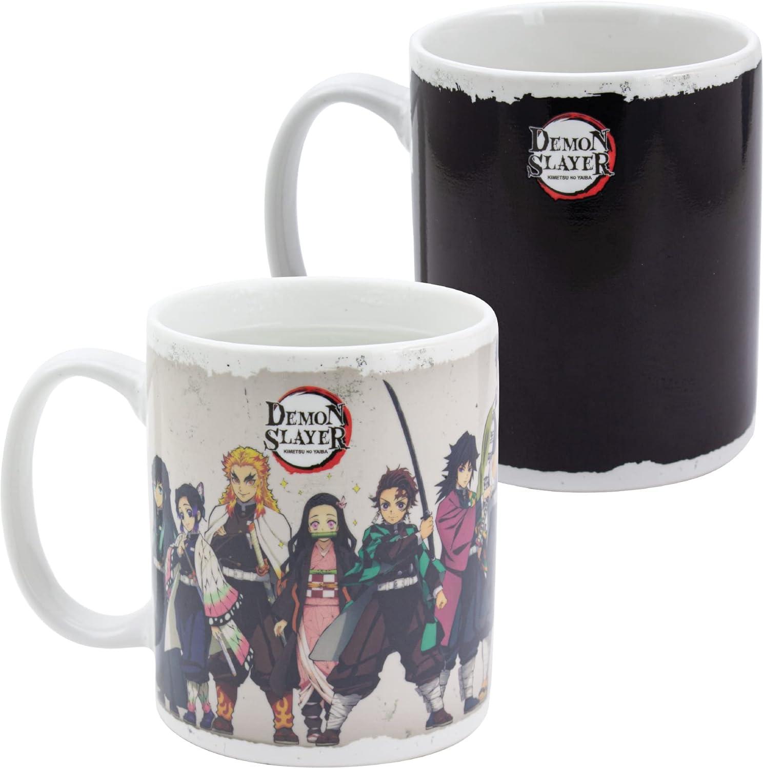 Black Ceramic Demon Slayer Heat Change Mug, 300ml