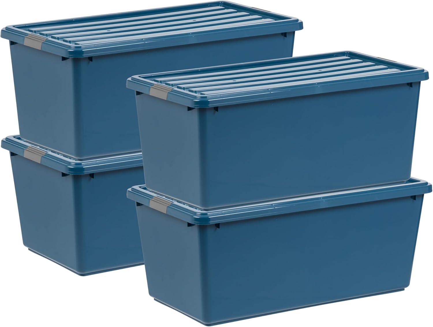 IRIS USA 45/68/91/144qt Plastic Storage Bins with Lids