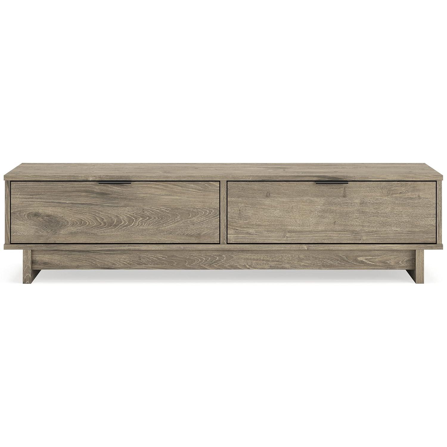 Signature Design by Ashley Contemporary Oliah Storage Bench  Natural