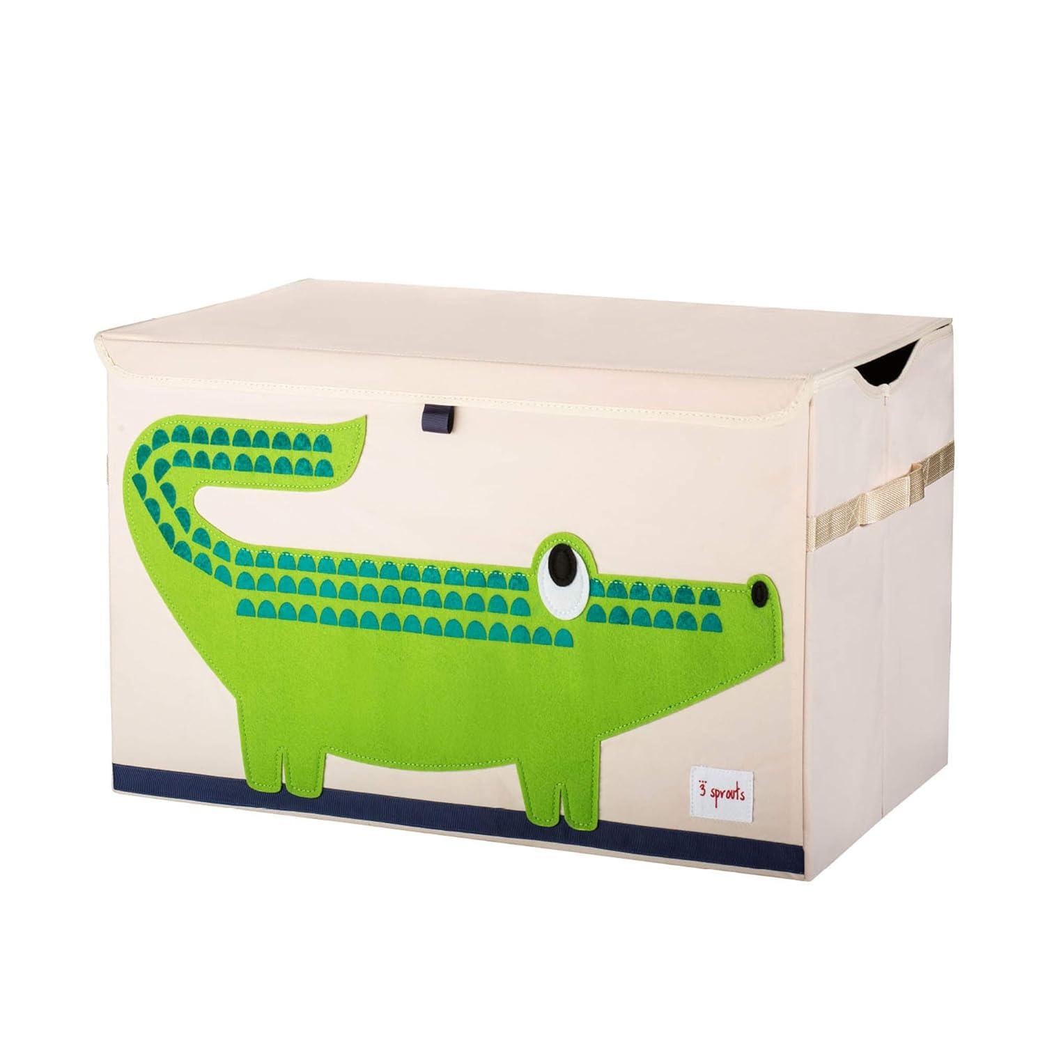 3 Sprouts 3 Sprouts  - Toy Chest Storage Box for Kids Playroom, Crocodile