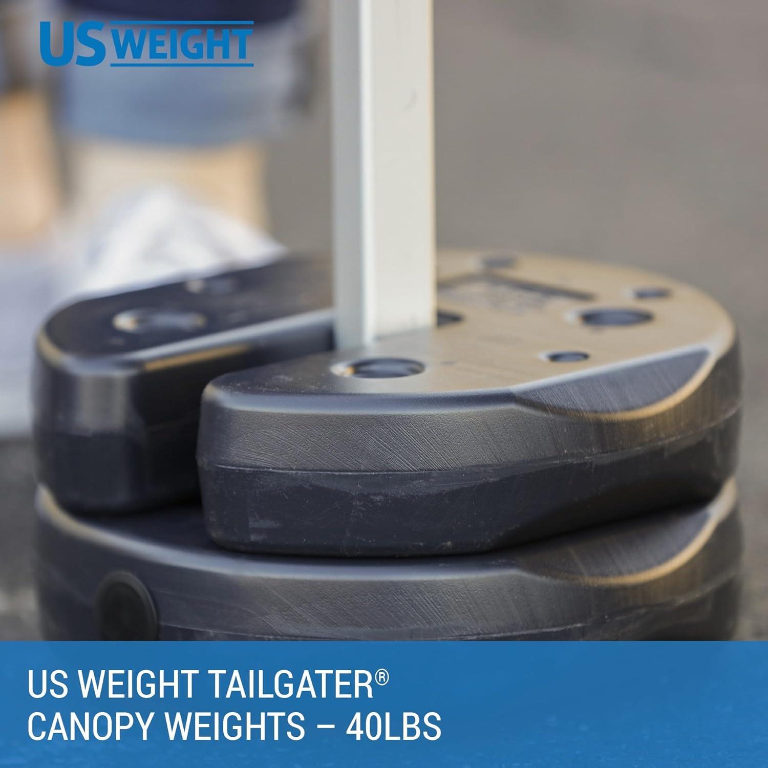 US Weight 40lb Canopy Weight Set for Securing Canopies, Tents, and Umbrellas at Outside Events