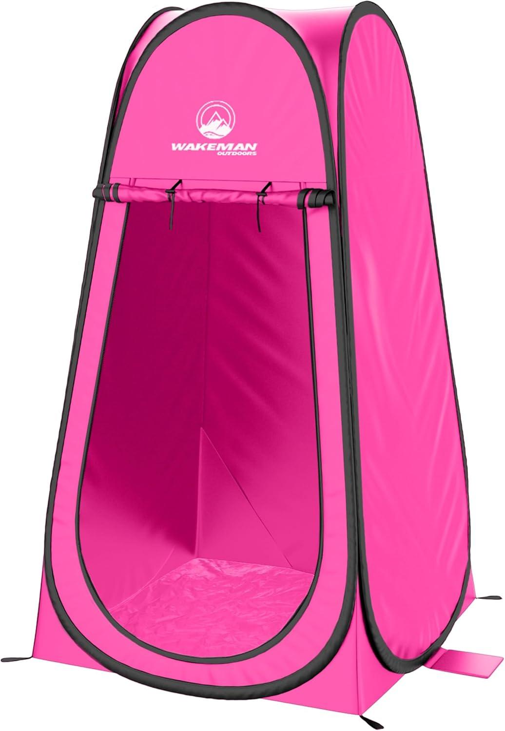 Wakeman Outdoors Pop Up Pod - Privacy Shower Toilet Tent with Bag for Camping, Beach, Tailgate