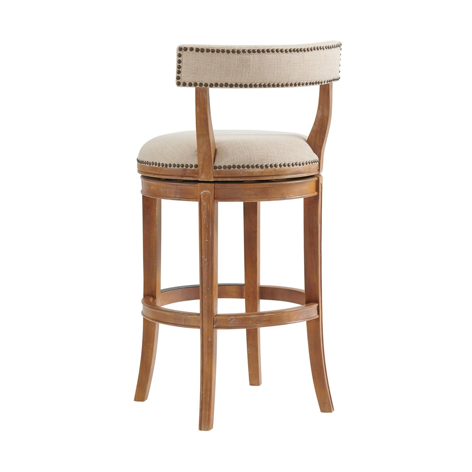 Hanover Solid Rubber Wood Swivel Counter And Bar Stool