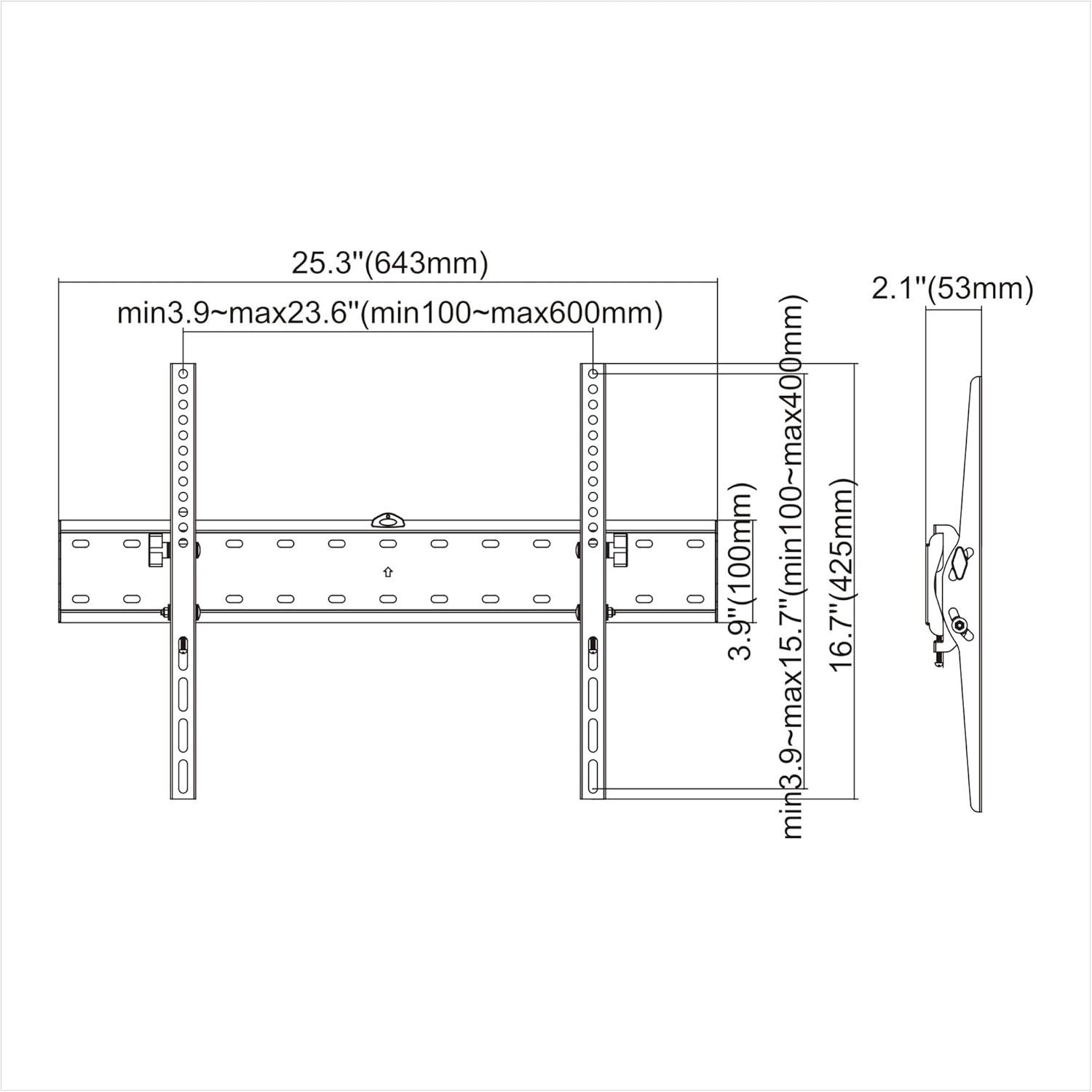 FULL MOTION TV wall mount for 13''-47'' Flat Panel TVs up to 30 lbs.