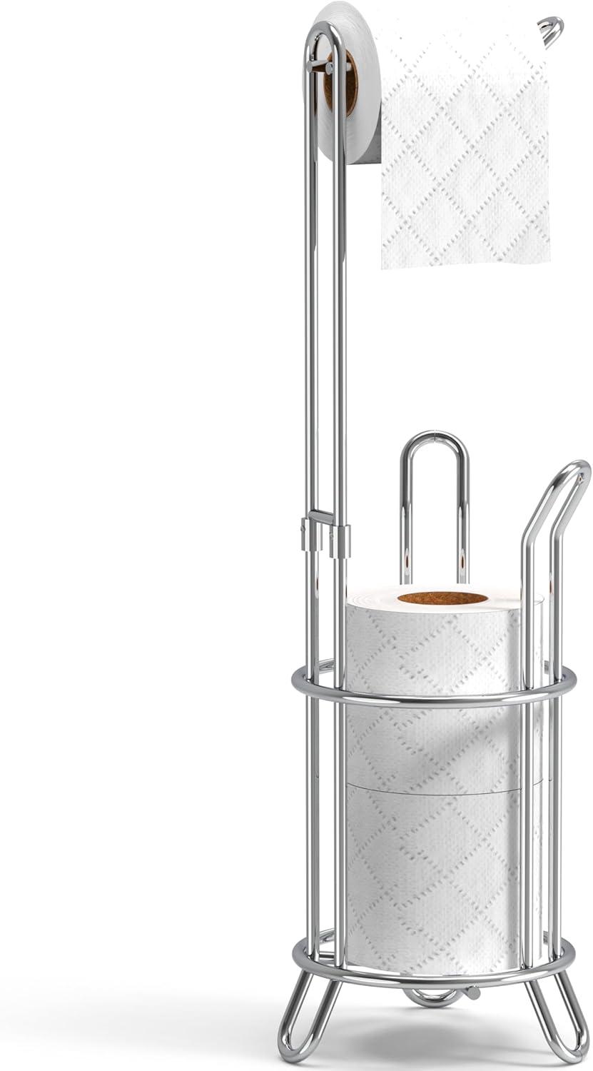 Simple Houseware Bathroom Toilet Tissue Roll Holder Stand with Cell Phone Holder, Bronze C33