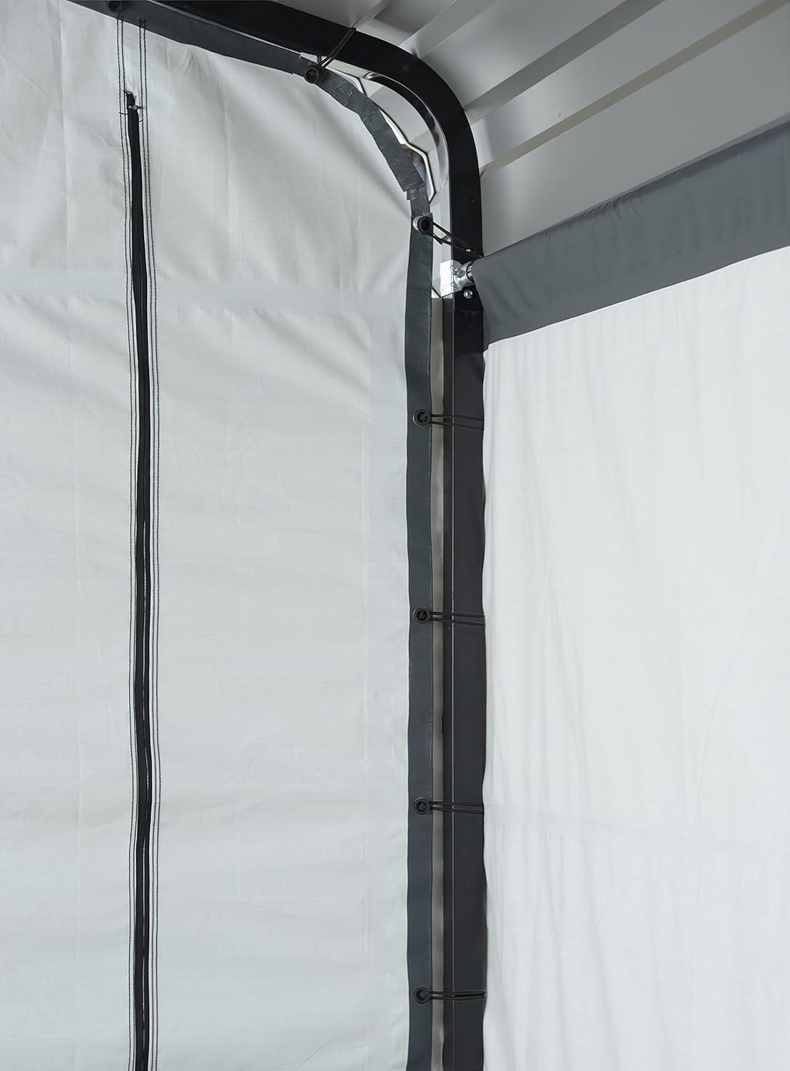 Gray Polyethylene Fabric Enclosure Kit for 10 x 15 ft Carports