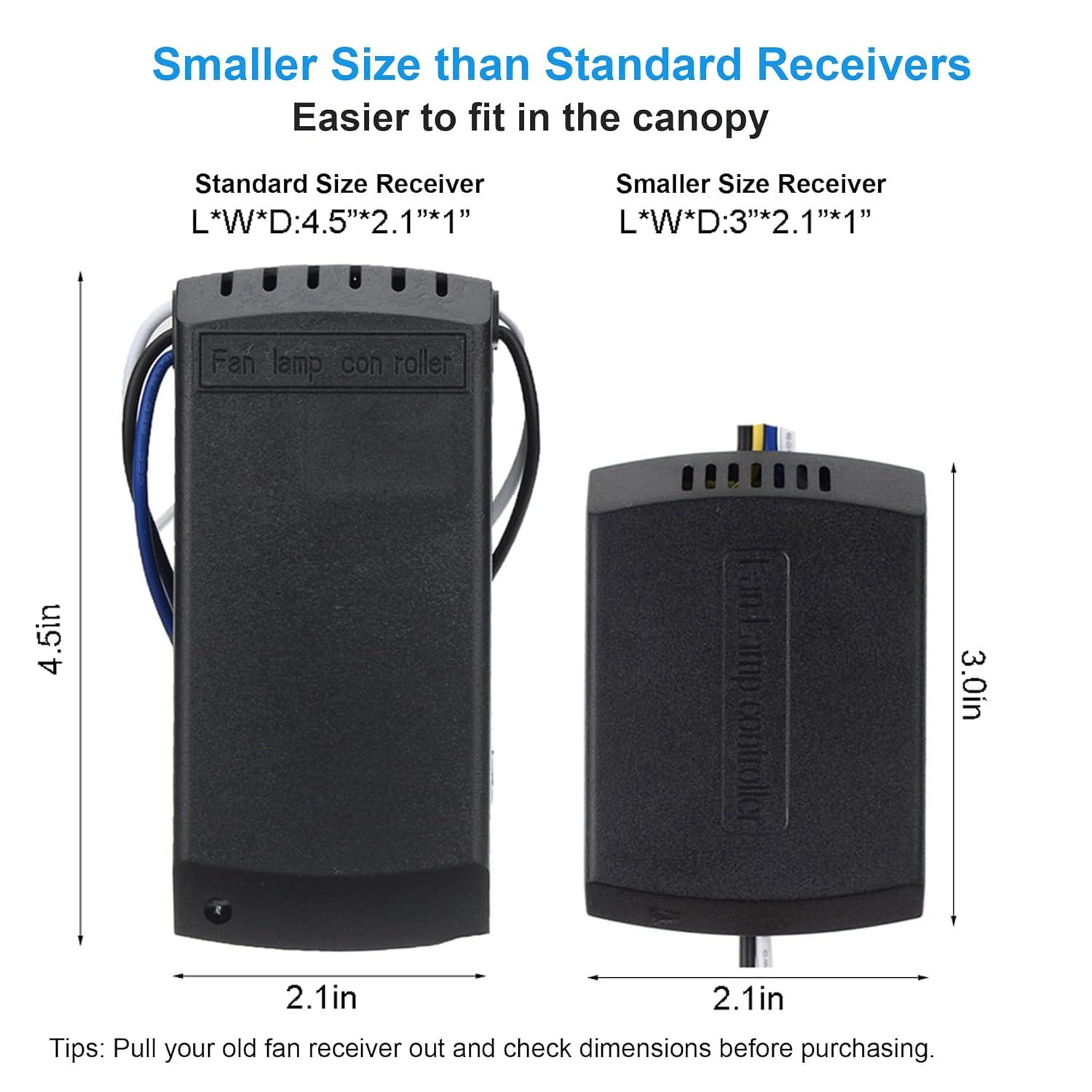 New Smaller Size Universal Ceiling Fans Light Remote Control Kit,3-in-1 Ceiling Fan Light Timing & Speed Remote for Hunter/Harbor Breeze/Westinghouse/Honeywell/Other Ceiling Fan lamp