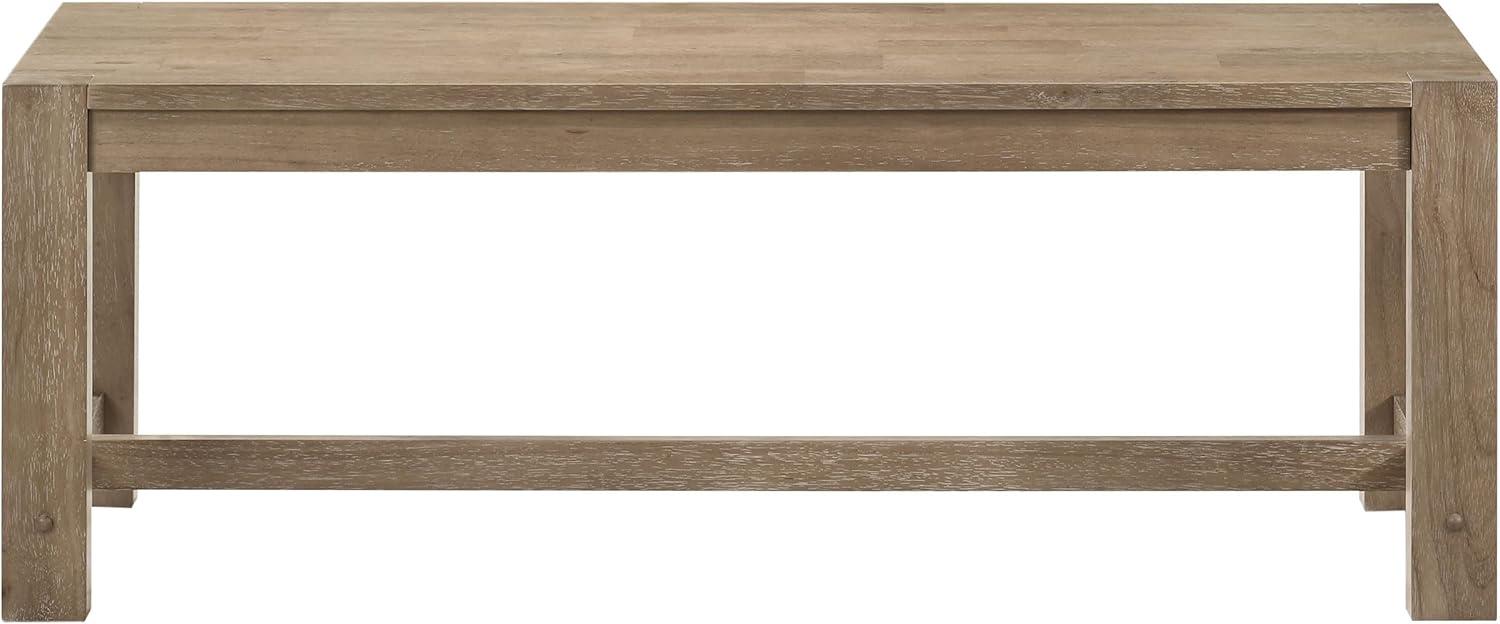 Scottsdale Wood Trestle Base Dining Bench Washed Brown