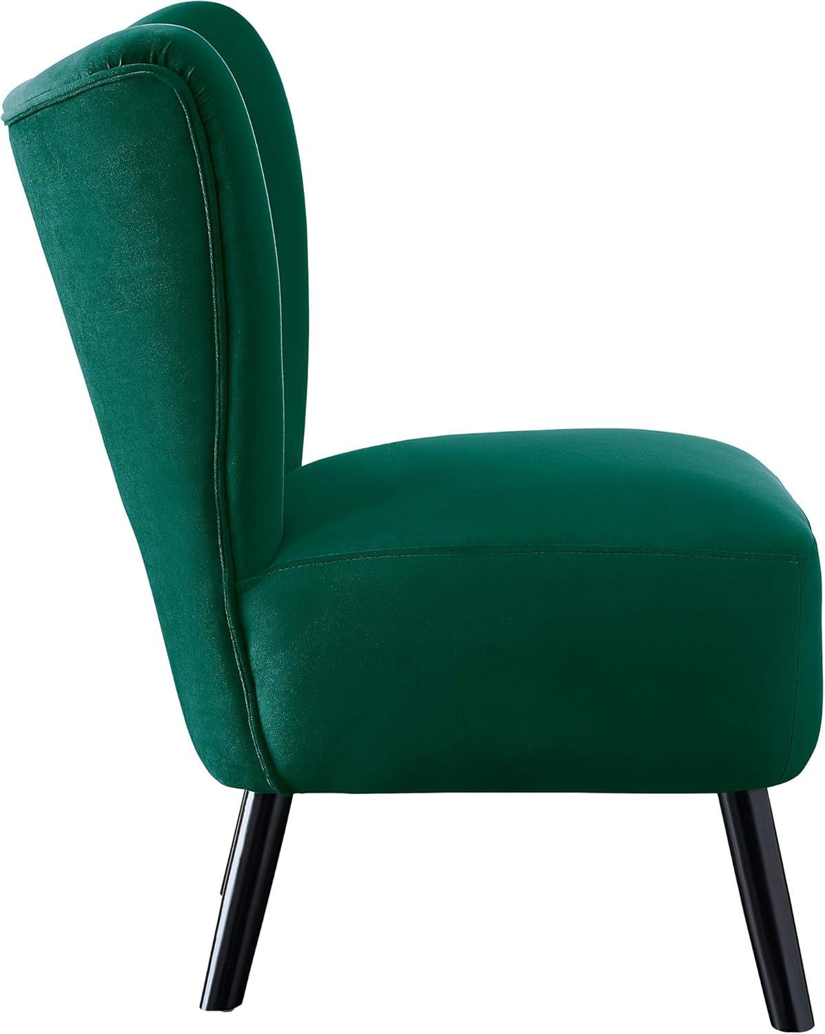 Homelegance Imani Mid Century Modern Velvet Home Accent Upholstered Chair, Green