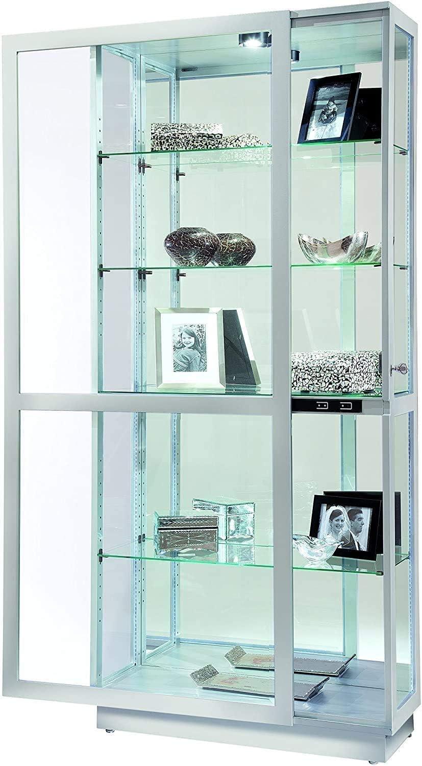 Howard Miller Jayden Ii Curio Cabinet 680576 Silver