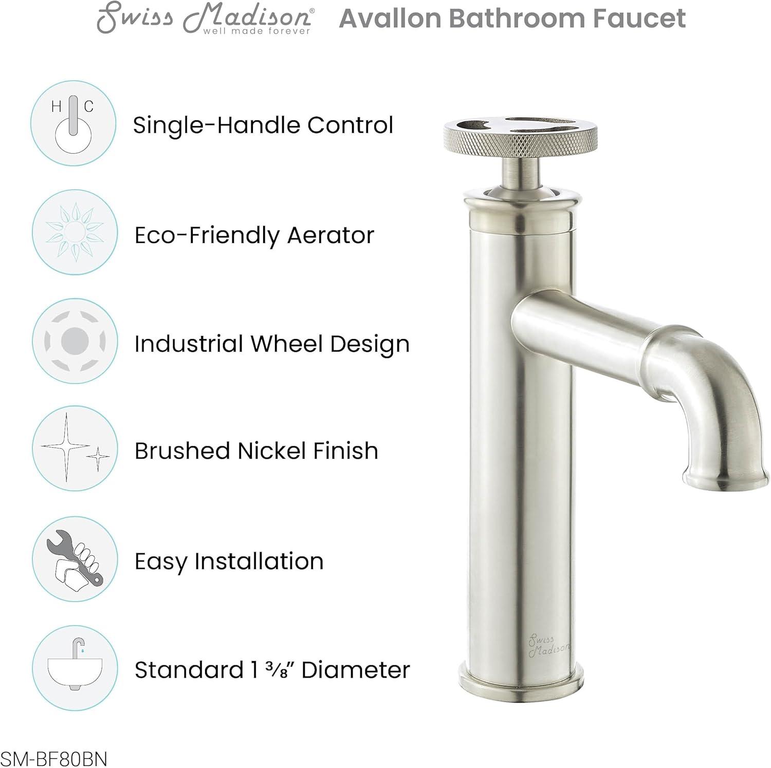 Avallon Single Hole, Single-Handle Wheel, Bathroom Faucet