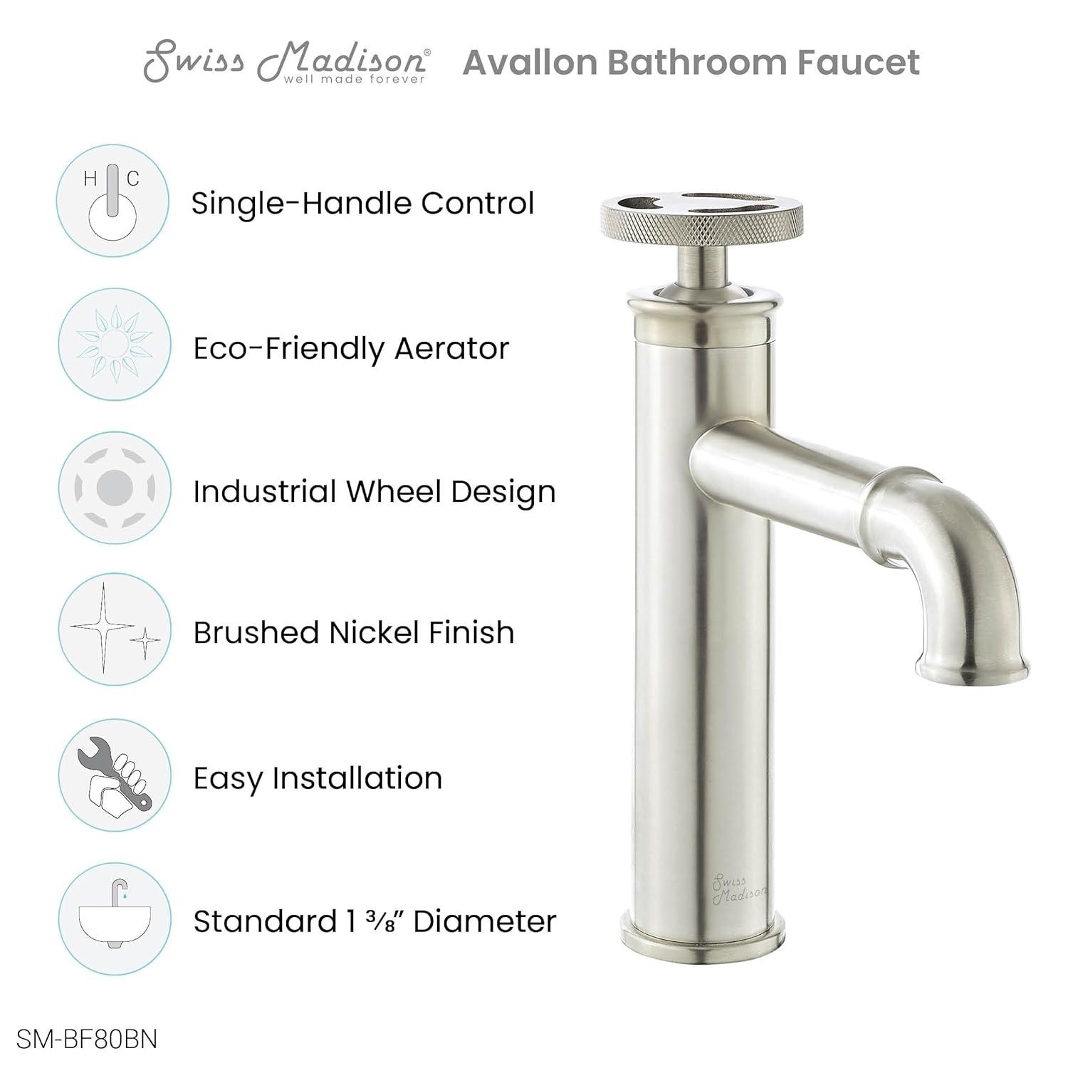 Avallon Single Hole, Single-Handle Wheel, Bathroom Faucet