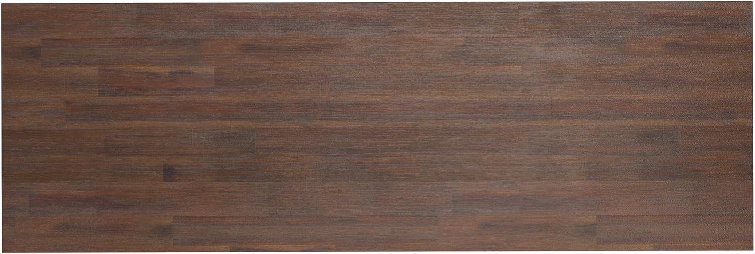 Simpli Home Lowry Solid Acacia Wood Desk, Industrial Style with Keyboard Tray and 2 Drawers