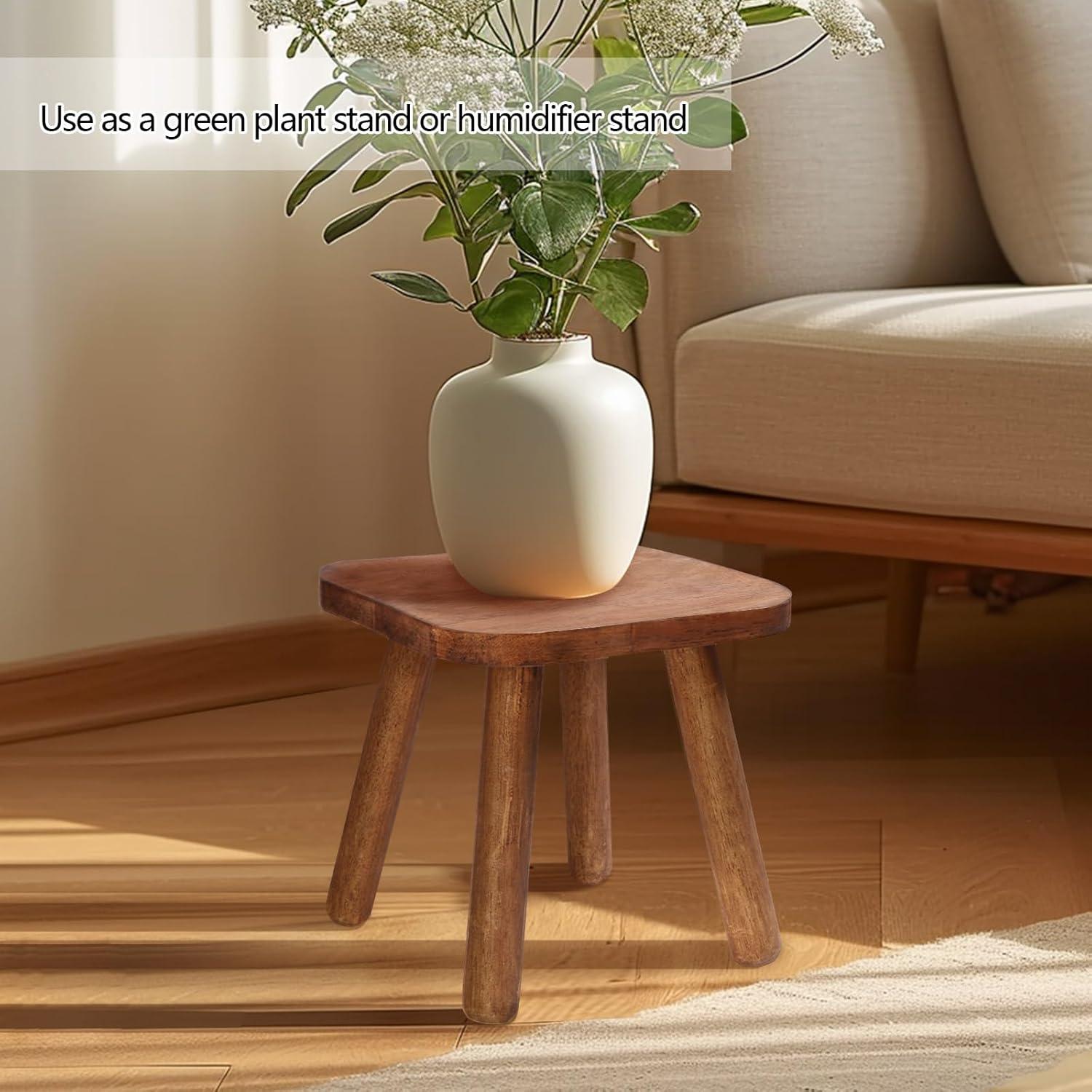 Millwood Pines Small Wooden Stool With Four Detachable And Assembled Legs Nicely Balanced (Classic 9.3Inch)