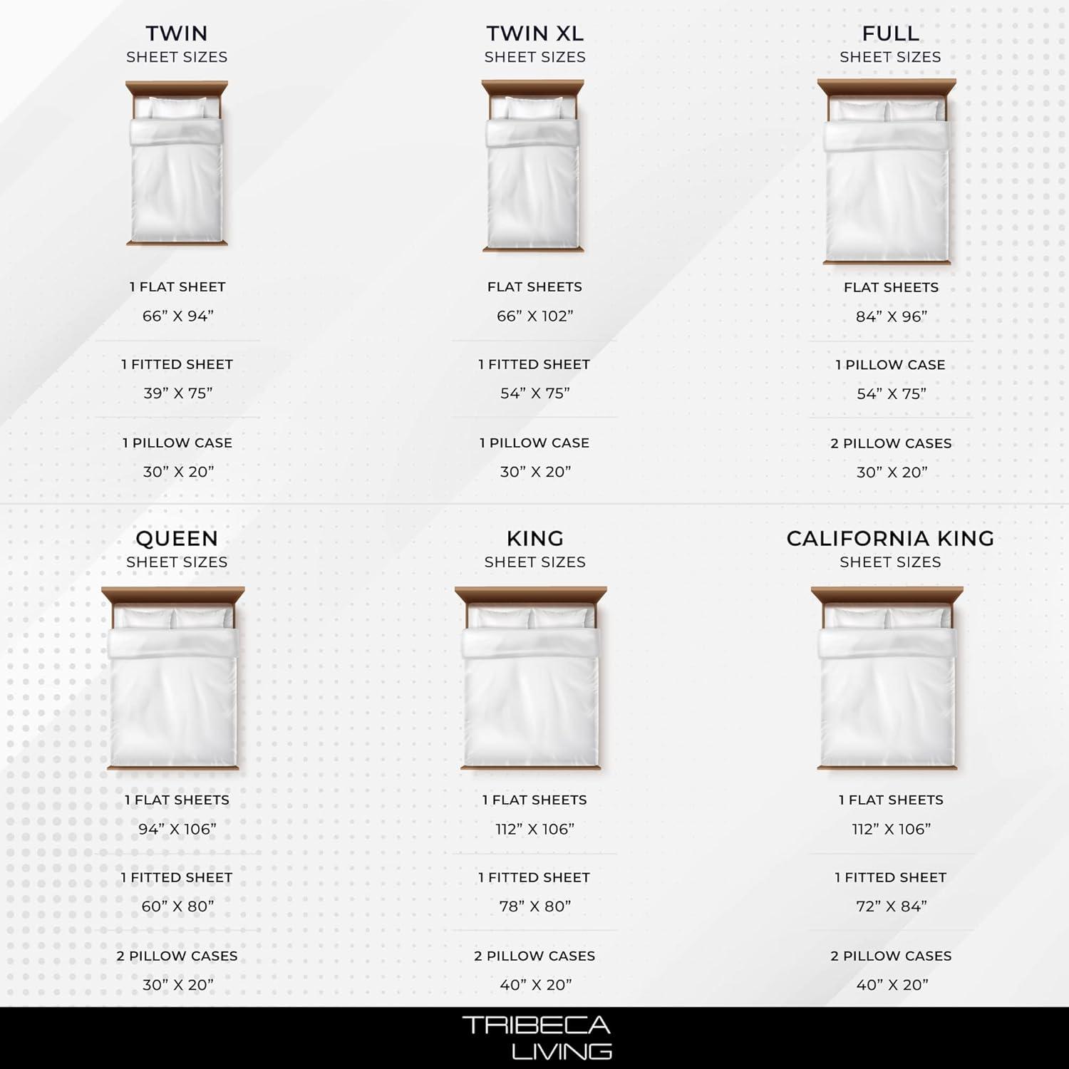 Tribeca Living Tribeca Living Printed 300 Thread Count Sheets 100% Egyptian-Quality Cotton With Sateen Weave Floral Sheet Set
