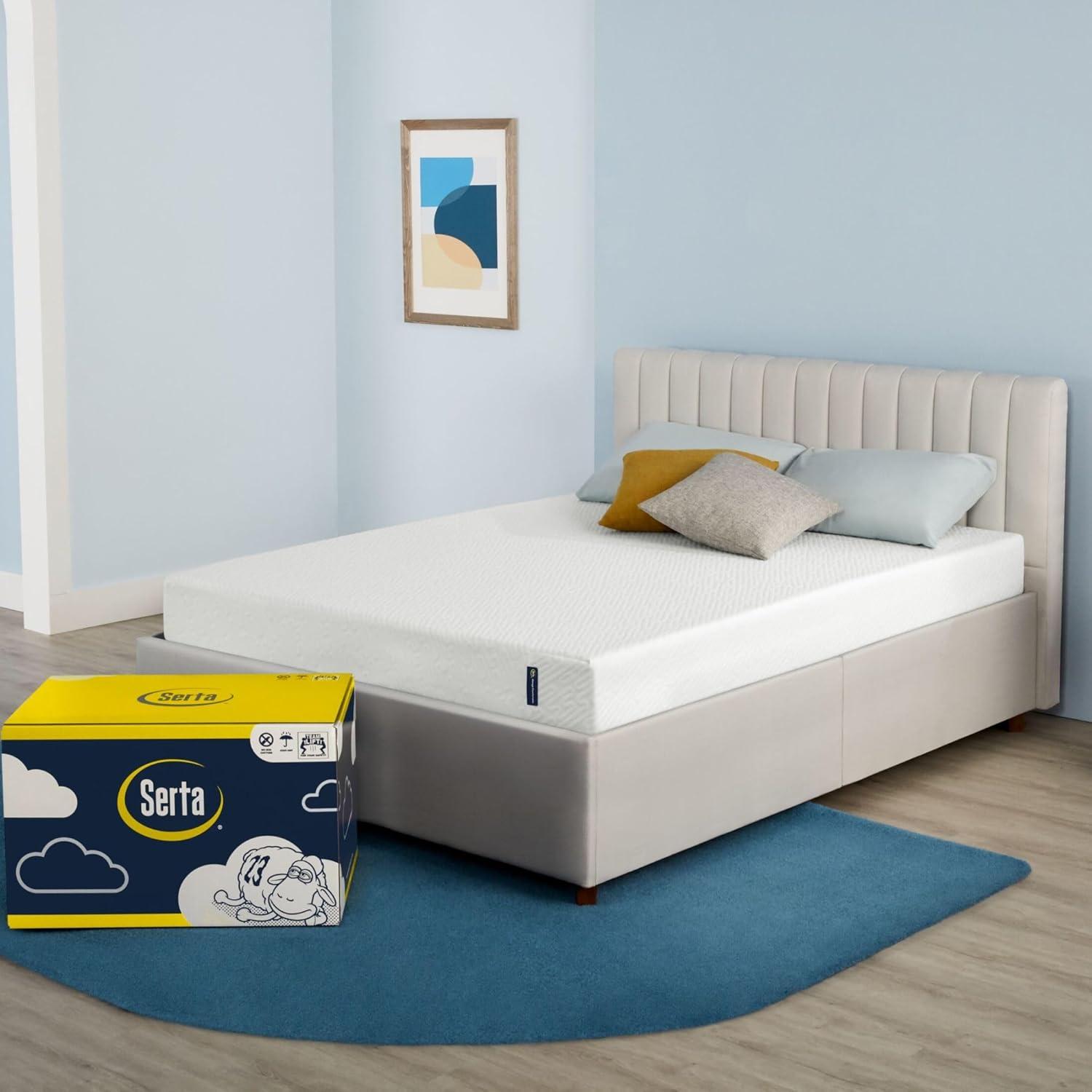 Queen White Gel Memory Foam Innerspring Mattress