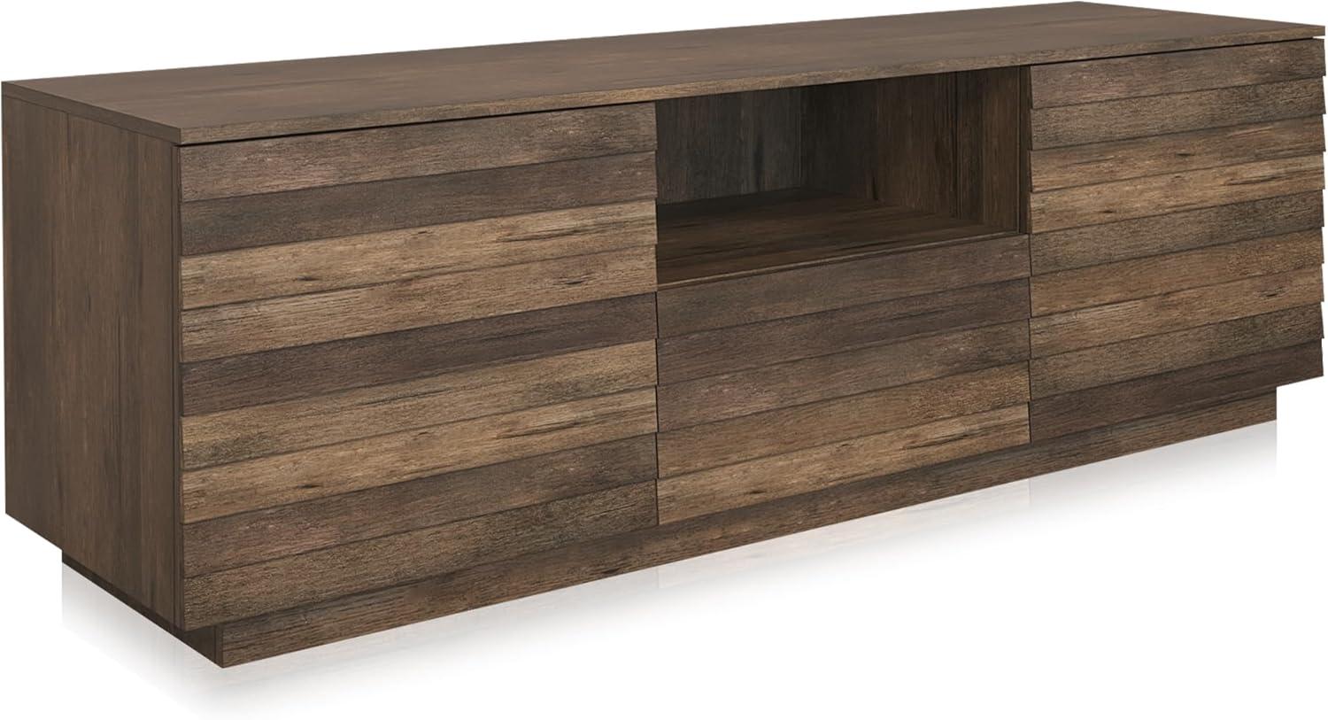 Brown 65" Farmhouse TV Stand with Storage