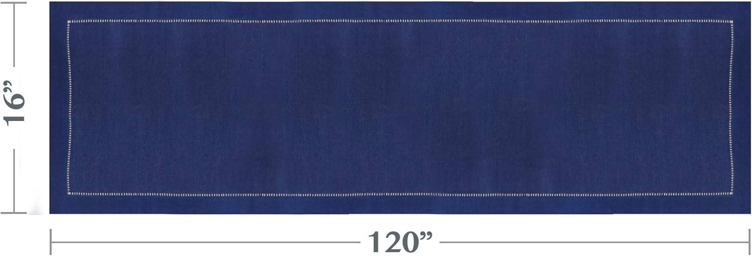 Saro Lifestyle Classic Hemstitch Border Table Runner