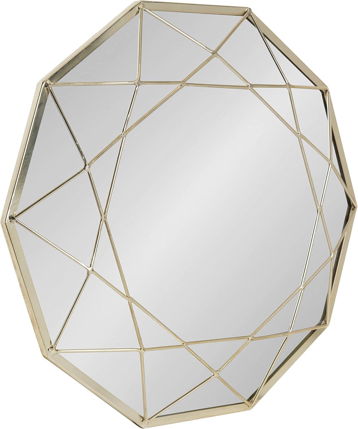 25" x 25" Keyleigh Metal Accent Wall Mirror Gold - Kate and Laurel