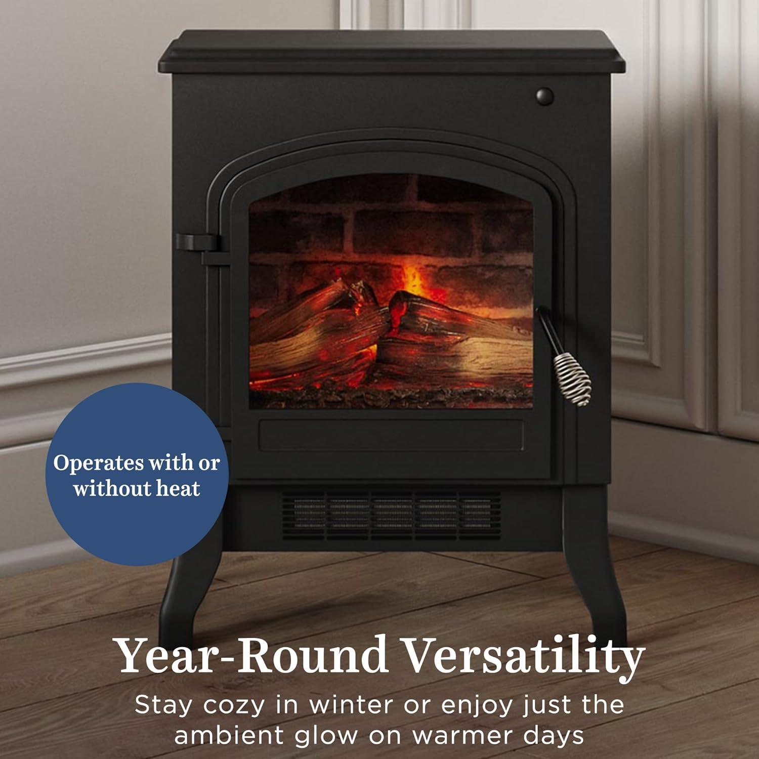 Country Living Country Living Smart Infrared Electric Fireplace Stove Heater, Alexa and Google Home Compatible