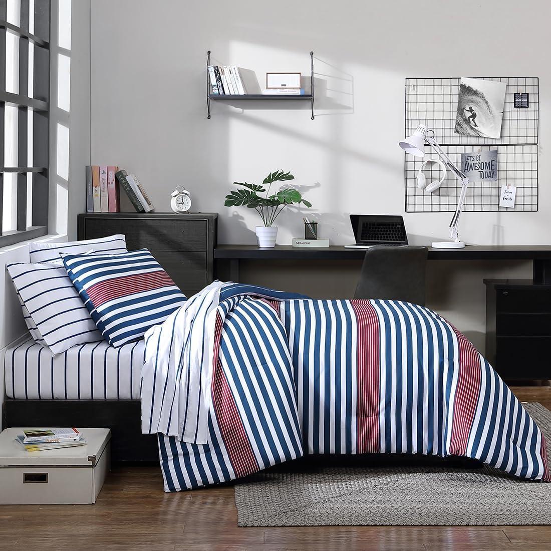 Nautica Nautica Kennedy Stripe Reversible Navy Comforter Set