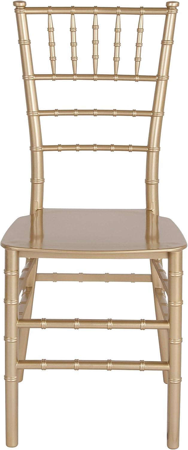 Flash Furniture 2 Pack HERCULES Series Gold Resin Stacking Chiavari Chair