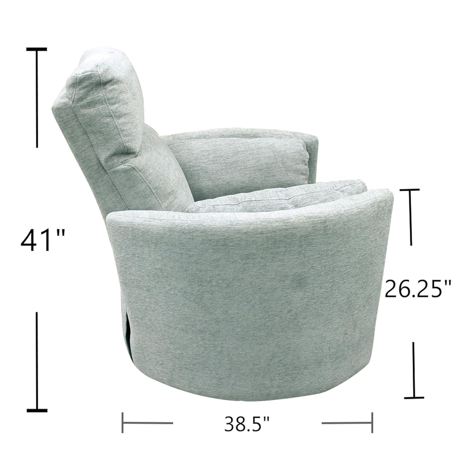 Windstream Gray Chenille Swivel Glider Recliner with Hardwood Frame