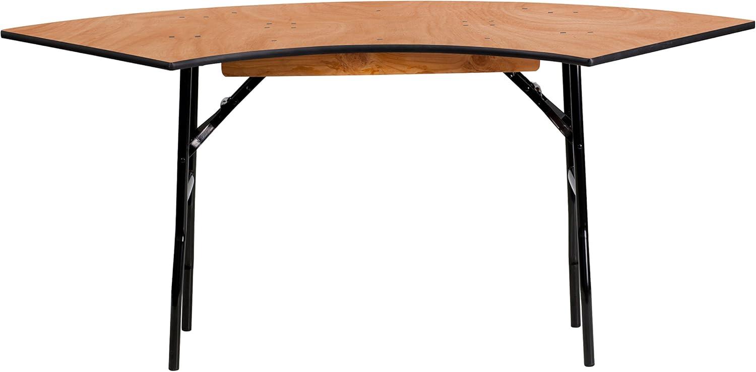 Flash Furniture Wofford 5.5 ft. x 2 ft. Serpentine Wood Folding Banquet and Hospitality Table