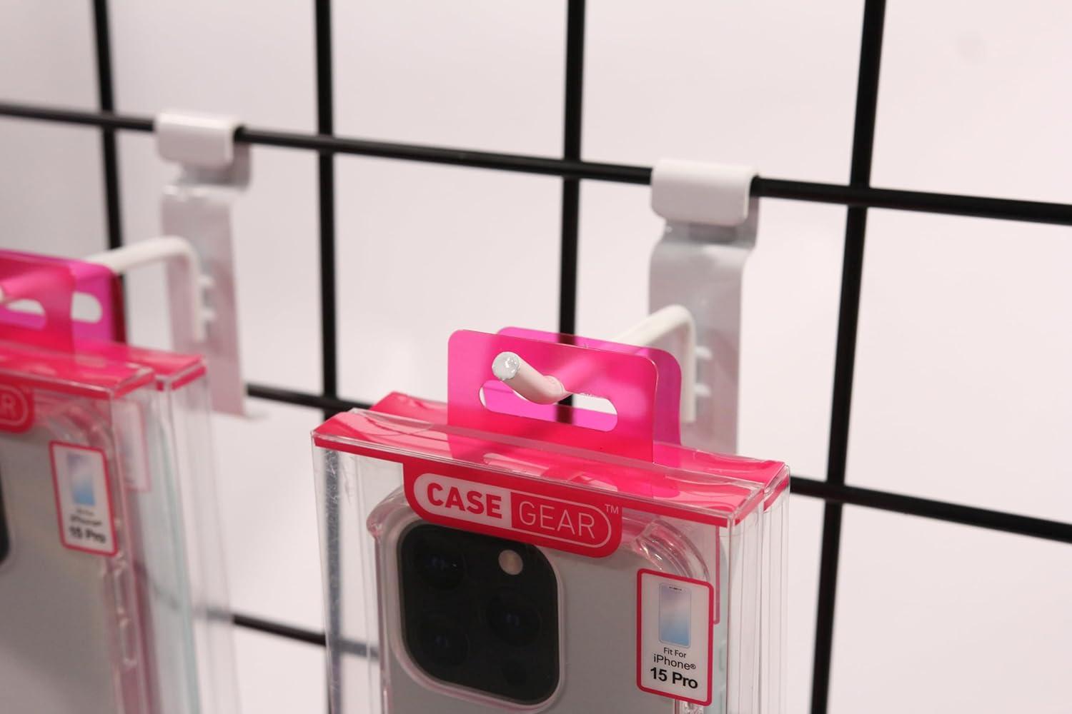 SSWBasics 4 inch White Peg Hook for Wire Grid - Pack of 50 - Durable Grid Wall Accessory - Perfect Gridwall Hooks for Retail Thrift Boutique Garage Home Organization and Display